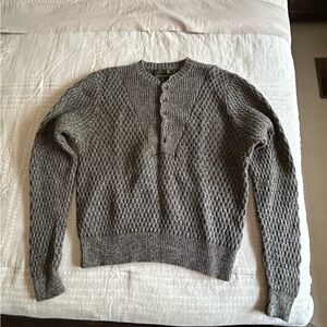 Gray C.C. Filson Co. Fisherman Knit 100% Lambswool Sweater - Sz L - EUC